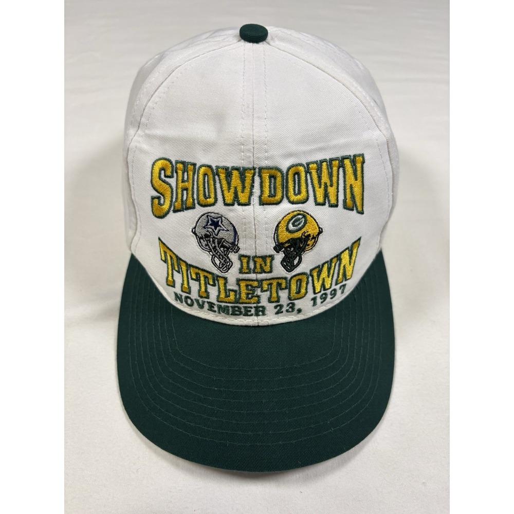 Vintage 1997 Green Bay Packers Dallas Cowboys Showdown Titletown Snapback Hat